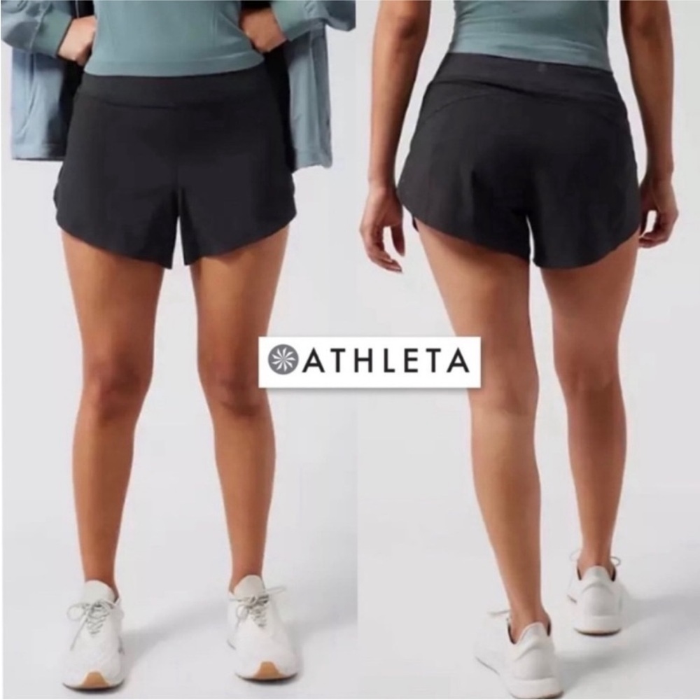 NWT Athleta Run With It Shorts 3.5" in tie dye blue teal Sz M